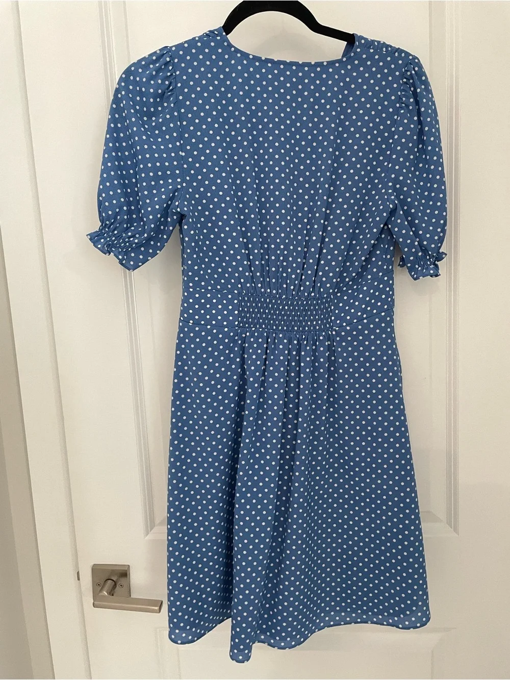 Kate Spade New York Tea Garden Dot Dress Blue Luxury Polka Dot Fit & Flare.   21